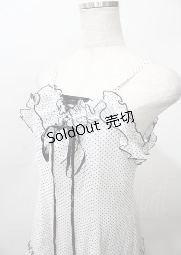 画像3: EXCENTRIQUE / シフォン水玉ワンピース  白 Y-25-07-25-105-EL-OP-SZ-ZY (3)