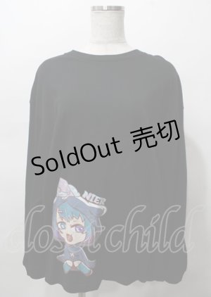 画像: NieR Clothing / 擬人化ONE君トレーナー  黒 Y-25-07-25-014-PU-TS-0-ZY