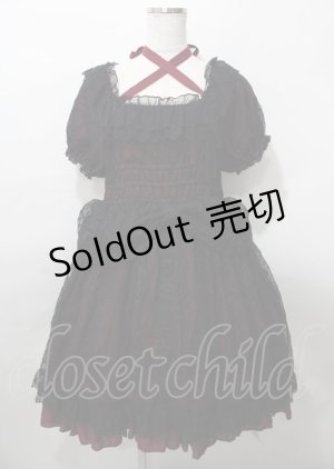 画像: Vallee lys / Mellow Melody Dress  黒×赤 Y-25-07-25-110-GO-OP-SZ-ZY