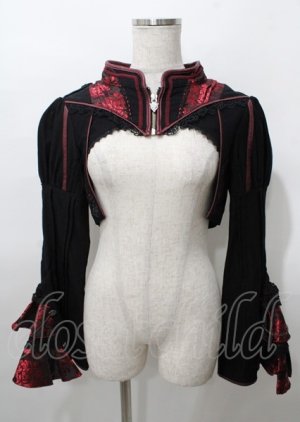 画像: Ozz oneste / Precious Rose ショートジャケット  黒×赤 Y-25-07-25-118-OO-TO-SZ-ZY