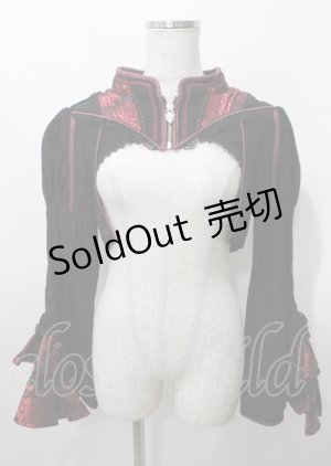 画像: Ozz oneste / Precious Rose ショートジャケット  黒×赤 Y-25-07-25-118-OO-TO-SZ-ZY