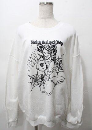 画像: NieR Clothing / プリントスウェット  白 Y-25-07-25-016-PU-TO-AS-ZY