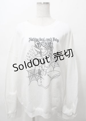 画像: NieR Clothing / プリントスウェット  白 Y-25-07-25-016-PU-TO-AS-ZY