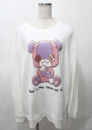 画像: NieR Clothing / ちゃむちゃむスウェット  白 Y-25-07-25-018-PU-BL-AS-ZY