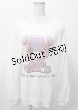 画像: NieR Clothing / ちゃむちゃむスウェット  白 Y-25-07-25-020-PU-BL-AS-ZY