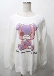 画像1: NieR Clothing / ちゃむちゃむスウェット  白 Y-25-07-25-021-PU-BL-AS-ZY (1)