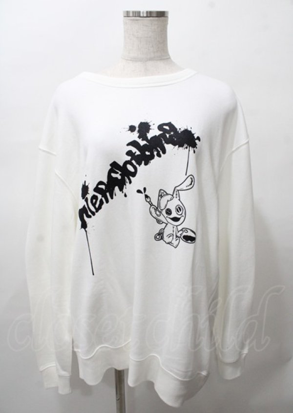 画像1: NieR Clothing / プリントスウェット  白 Y-25-07-25-023-PU-TO-AS-ZY (1)