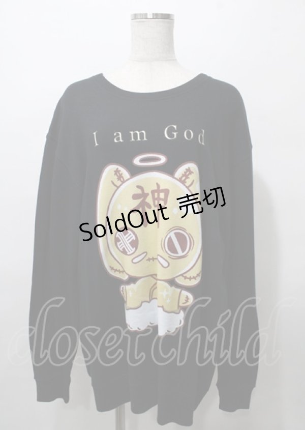 画像1: NieR Clothing / 神様Nierちゃんスウェット  黒 Y-25-07-25-003-PU-TO-HR-ZY (1)