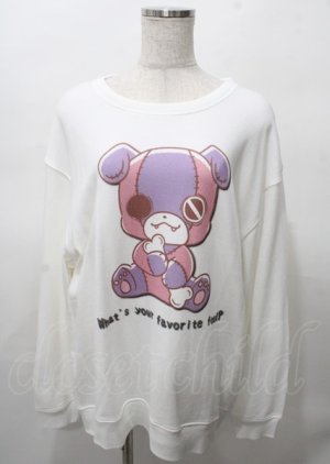 画像: NieR Clothing / ちゃむちゃむスウェット  白 Y-25-07-25-026-PU-BL-AS-ZY