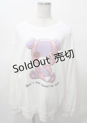 画像: NieR Clothing / ちゃむちゃむスウェット  白 Y-25-07-25-026-PU-BL-AS-ZY