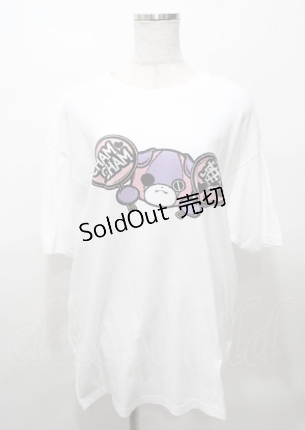 画像1: NieR Clothing / ちゃむちゃむ推しTシャツ  白 Y-25-07-25-031-PU-TO-AS-ZY (1)