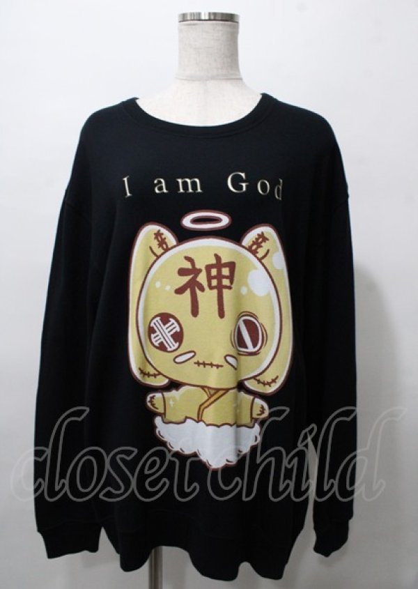 画像1: NieR Clothing / 神様Nierちゃんスウェット  黒 Y-25-07-25-004-PU-TO-AS-ZY (1)