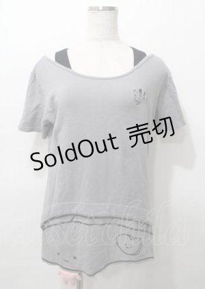 画像: PUTUMAYO / PUTOMAYO Kirimiちゃん カットソー  グレー Y-25-07-25-044-PT-TO-SZ-ZT512