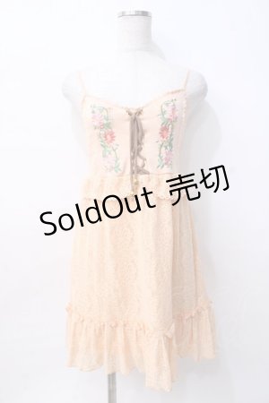 画像: LIZ LISA / 花刺繍レースワンピース 0 オレンジ Y-25-07-27-031-LO-OP-SZ-ZY