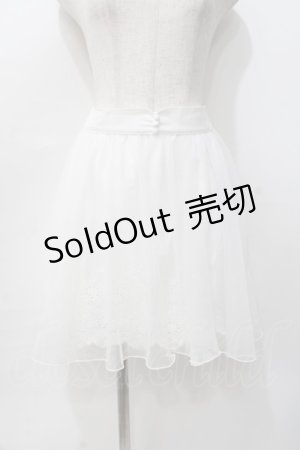 画像: LIZ LISA / フィッシュテールチュールスカート 0 白 Y-25-07-27-034-LO-SK-SZ-ZY