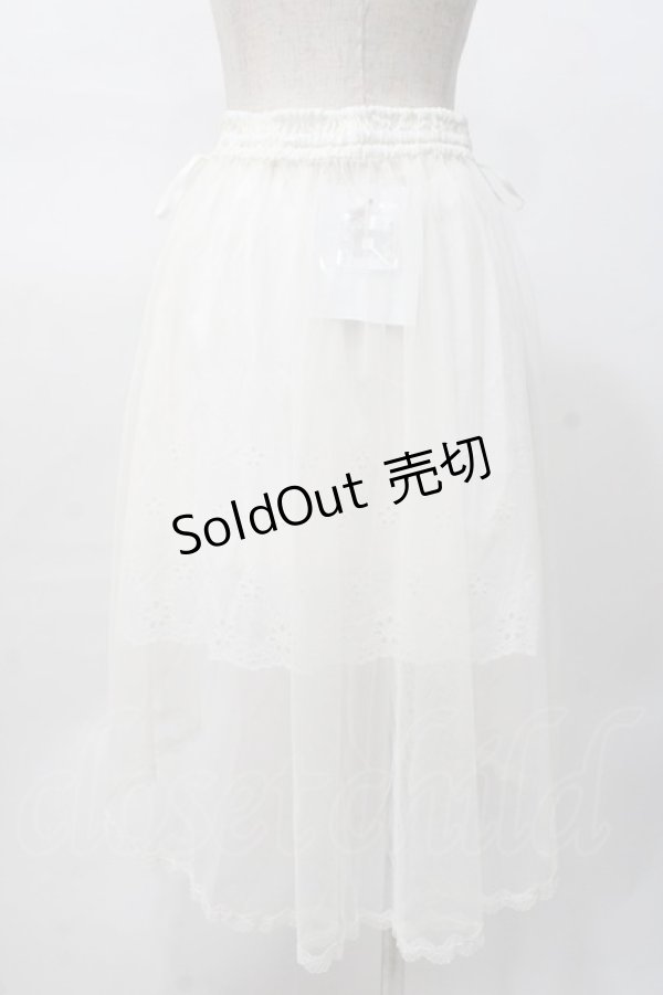 画像3: LIZ LISA / フィッシュテールチュールスカート 0 ホワイト Y-25-07-27-035-LO-SK-SZ-ZI (3)