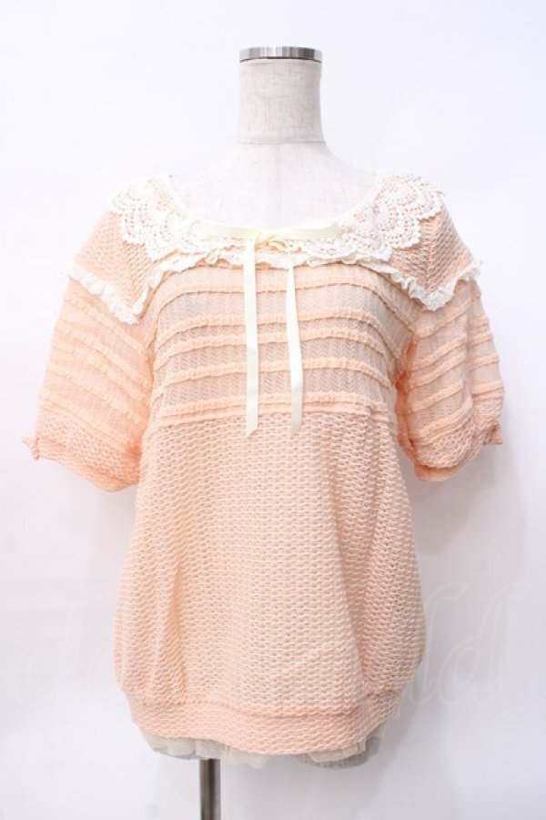 画像1: LIZ LISA / 透かしサマーニット 0 オレンジ Y-25-07-27-006-LO-TO-SZ-ZI (1)