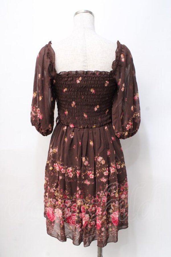 画像3: LIZ LISA / フラワーシフォンチュニック 0 ブラウン Y-25-07-27-010-LO-OP-SZ-ZH (3)