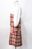画像2: LIZ LISA / チェック柄プリーツカットワンピース 0 アカ×ベージュ Y-25-07-27-011-LO-OP-SZ-ZI (2)