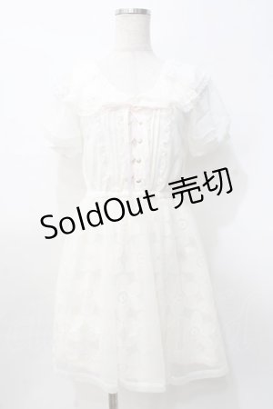 画像: LIZ LISA / お花刺繍チュール重ねワンピース 0 オフ白 Y-25-07-27-020-LO-OP-SZ-ZY