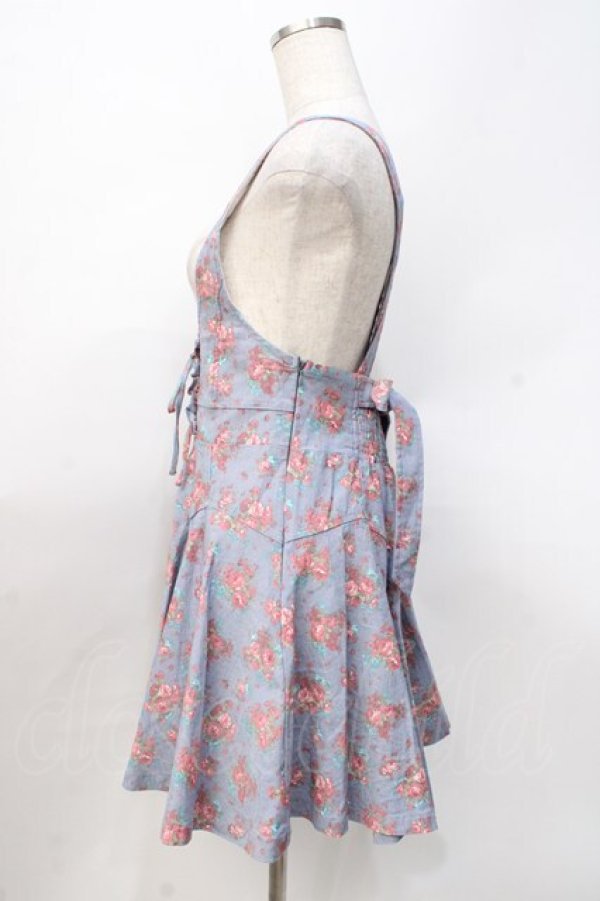 画像2: LIZ LISA / 花柄デニムジャンパースカート 0 ブルー Y-25-07-27-022-LO-OP-SZ-ZT010 (2)