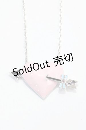 画像: MILK / ハートアローネックレス  ピンク Y-25-07-29-001-ML-AC-SZ-ZY