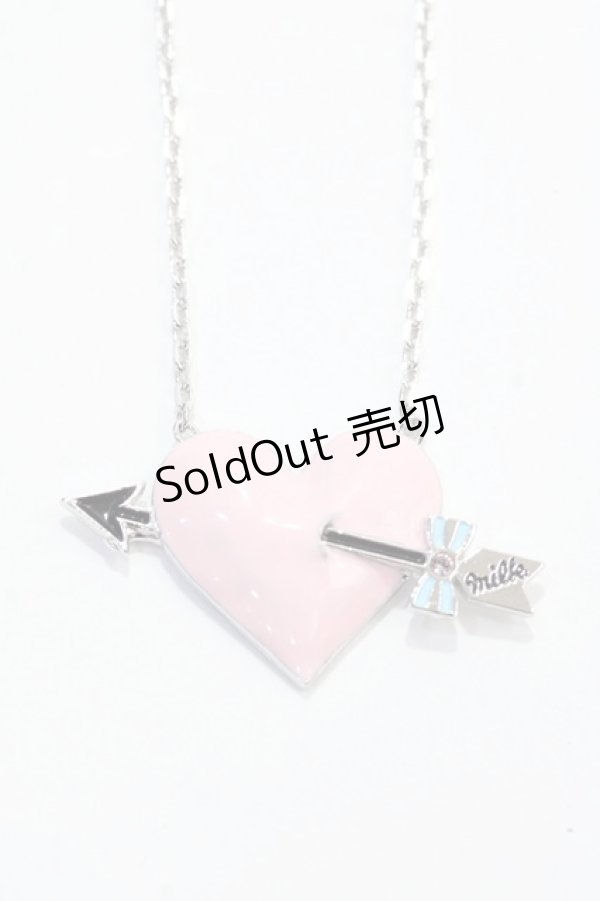 画像1: MILK / ハートアローネックレス  ピンク Y-25-07-29-001-ML-AC-SZ-ZY (1)