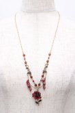 画像2: axes femme / ローズモチーフネックレス  レッド Y-25-07-29-004-AX-AC-SZ-ZY (2)
