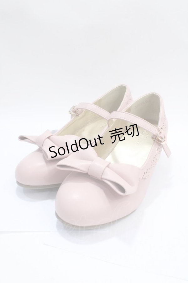 画像1: axes femme kawaii / ローヒールリボンパンプス L ピンク Y-25-07-29-040-AX-SH-SZ-ZY (1)