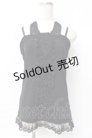 画像: axes femme / ホルターレースキャミ M 黒 Y-25-07-29-041-AX-TO-SZ-ZY