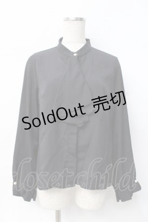 画像: axes femme / プチハイネックブラウス M 黒 Y-25-07-29-046-AX-BL-SZ-ZI