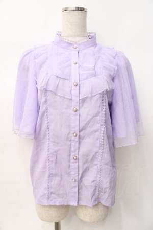 画像: axes femme kawaii / チュールフリルブラウス M ラベンダー Y-25-07-29-054-AX-BL-SZ-ZY