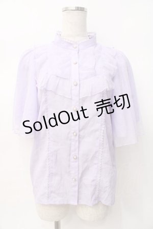 画像: axes femme kawaii / チュールフリルブラウス M ラベンダー Y-25-07-29-054-AX-BL-SZ-ZH