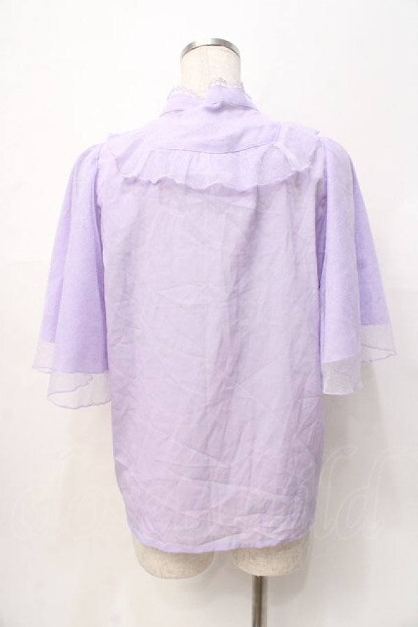 画像3: axes femme kawaii / チュールフリルブラウス M ラベンダー Y-25-07-29-054-AX-BL-SZ-ZH (3)