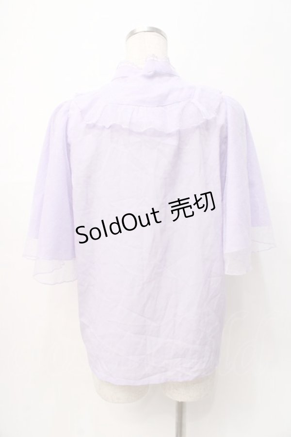 画像3: axes femme Kawaii / チュールフリルブラウス M ラベンダー Y-25-07-29-054-AX-BL-SZ-ZH (3)