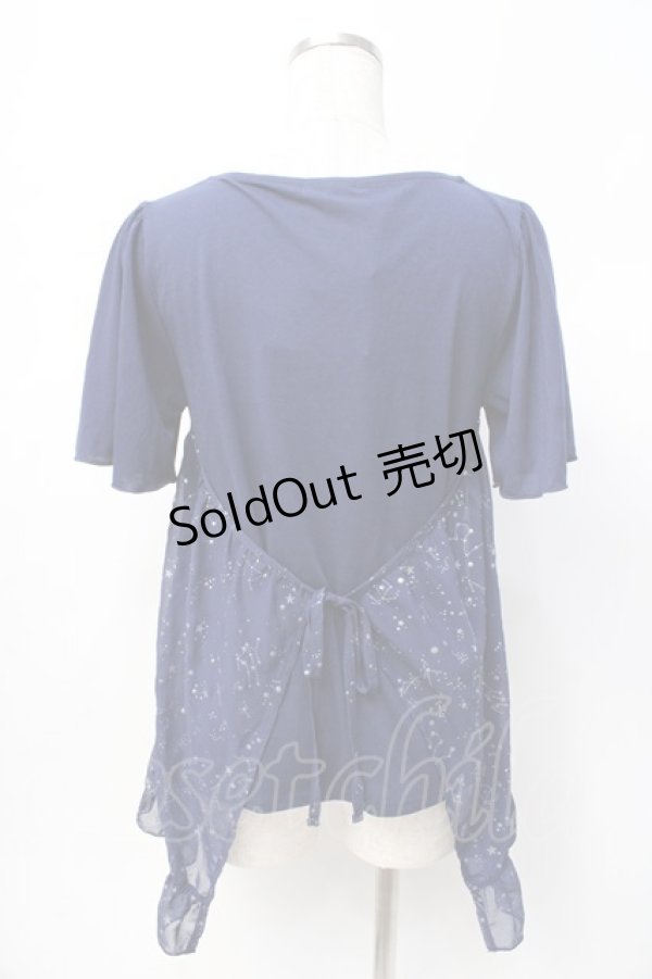画像3: axes femme / 星座柄シフォンプルオーバー M 紺 Y-25-07-29-056-AX-TO-SZ-ZT300 (3)