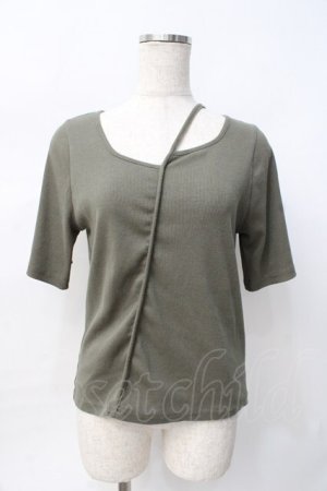 画像: axes femme / 前後2WAYカットワークプルオーバー F カーキ Y-25-07-29-058-AX-BL-SZ-ZY