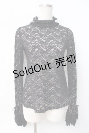 画像: Moi-meme-Moitie / ローズフレアスリーブカットソー F ブラック Y-25-07-29-064-MO-TO-SZ-ZY