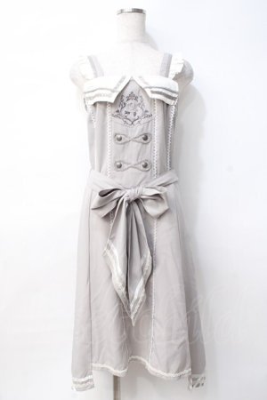 画像: Ozz oneste / 薔薇刺繍サイドプリーツジャンパースカート  グレー Y-25-07-29-070-OO-OP-SZ-ZY