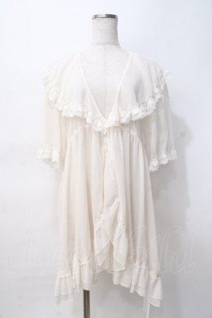 画像: axes femme / レース×チュール楊柳ガウン F 生成り Y-25-07-29-078-AX-TO-SZ-ZY