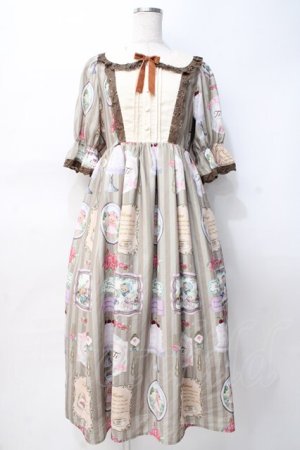 画像: axes femme kawaii / ティティ×ベアファミリーワンピース M 茶 Y-25-07-29-080-AX-OP-SZ-ZY