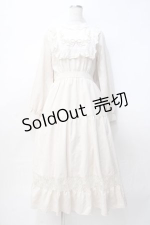 画像: axes femme POETIQUE / ブロッキングブーケ刺繍ワンピース M 生成り Y-25-07-29-083-AX-OP-SZ-ZY