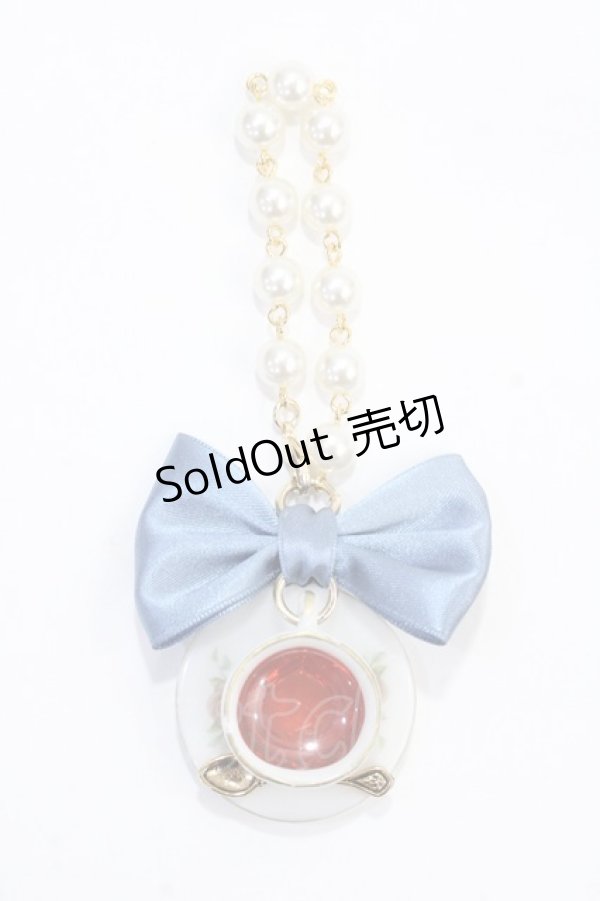 画像2: axes femme kawaii / ティーカップバッグチャーム  ブルー Y-25-07-29-012-AX-AC-SZ-ZY (2)