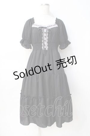 画像: axes femme POETIQUE / オフショルティアードワンピース M 黒 Y-25-07-29-087-AX-OP-SZ-ZY