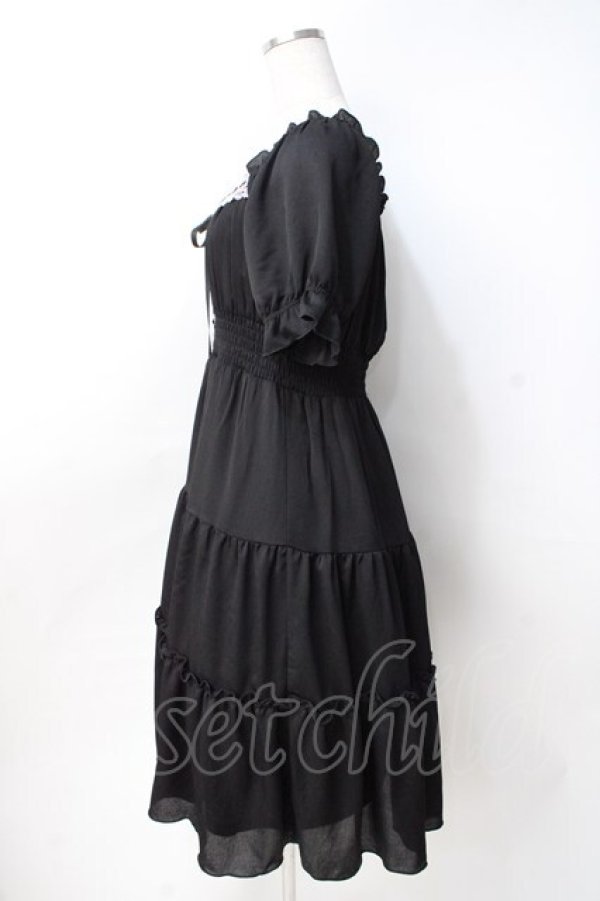 画像3: axes femme POETIQUE / オフショルティアードワンピース M 黒 Y-25-07-29-087-AX-OP-SZ-ZY (3)