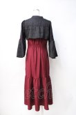 画像3: axes femme POETIQUE / ロータス刺繍チャイナワンピース M ワイン Y-25-07-29-088-AX-OP-SZ-ZY (3)