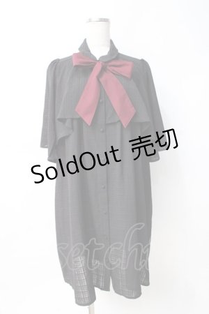 画像: axes femme / ケープデザインワンピース M 黒 Y-25-07-29-089-AX-OP-SZ-ZT162