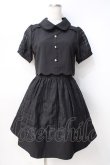 画像1: axes femme POETIQUE / シアーチェックスカラップワンピース M 黒 Y-25-07-29-090-AX-OP-SZ-ZY (1)
