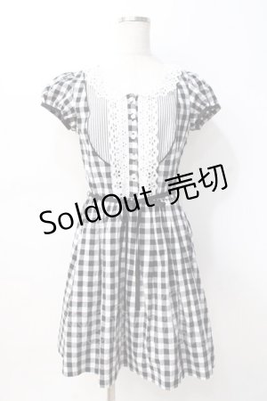 画像: MILK / マーガレットドレス  ギンガムブラック Y-25-07-29-094-ML-OP-SZ-ZT182
