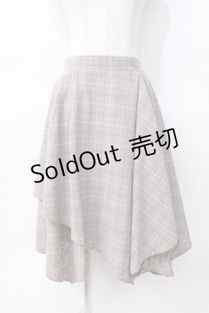 画像: axes femme / フリルイレヘムスカート M 茶 Y-25-07-29-104-AX-SK-SZ-ZY